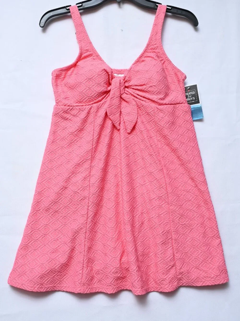 Swim Solutions Women's Textured Tie-Front Swim Dress Women's Size 14 NWTS - Picture 2 of 12